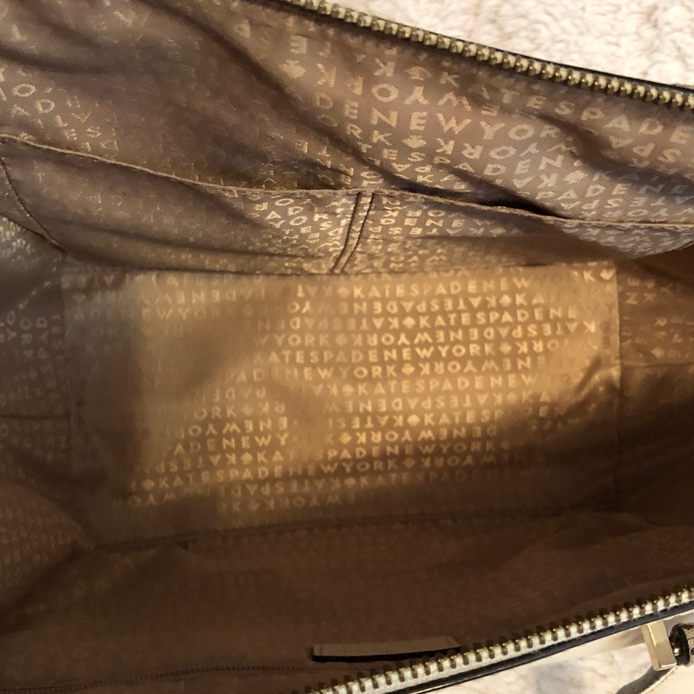 Kate Spade Parliament Square Savannah Cream Top-Handle Satchel with Snake-Trim - Picture 5 of 9